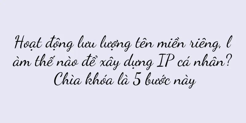 Hoạt động lưu lượng tên miền riêng, làm thế nào để xây dựng IP cá nhân? Chìa khóa là 5 bước này