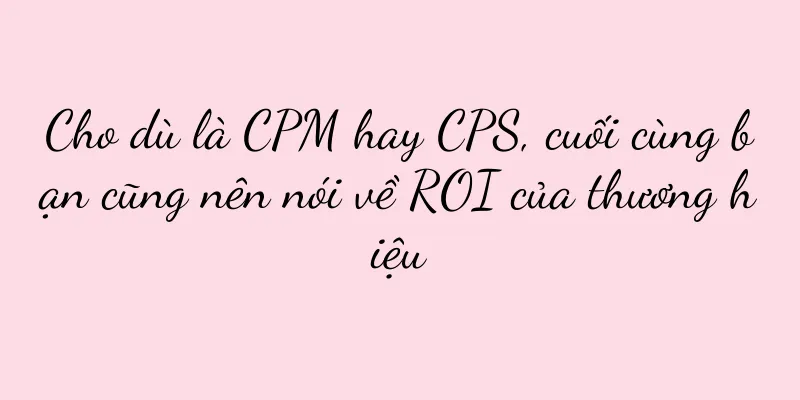 Cho dù là CPM hay CPS, cuối cùng bạn cũng nên nói về ROI của thương hiệu