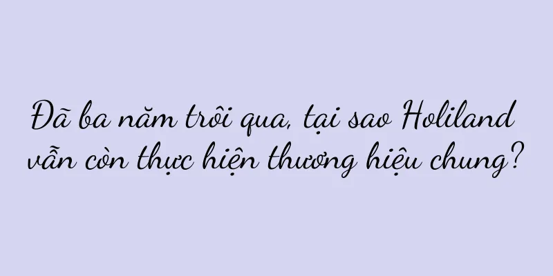 Đã ba năm trôi qua, tại sao Holiland vẫn còn thực hiện thương hiệu chung?