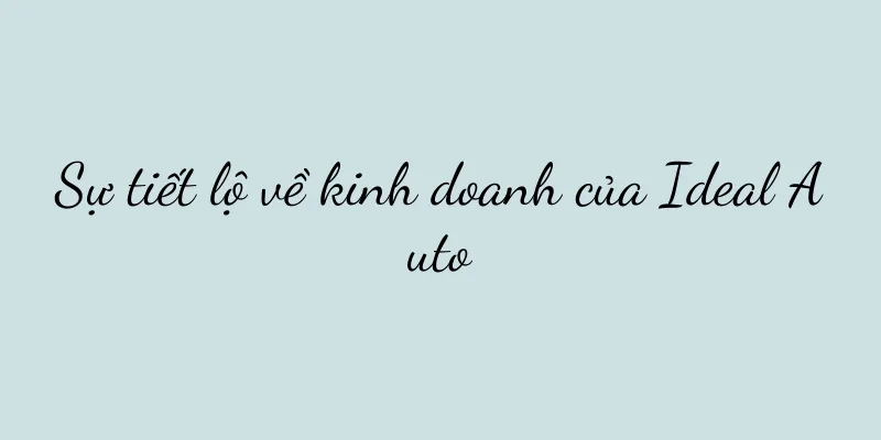 Sự tiết lộ về kinh doanh của Ideal Auto