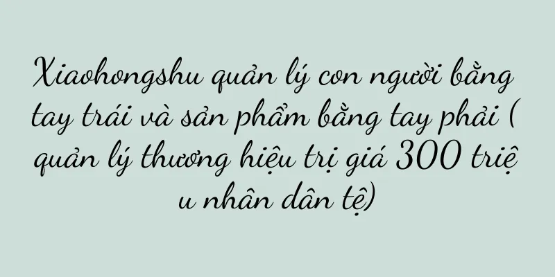 Xiaohongshu quản lý con người bằng tay trái và sản phẩm bằng tay phải (quản lý thương hiệu trị giá 300 triệu nhân dân tệ)