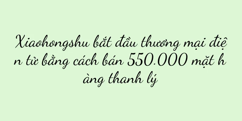 Xiaohongshu bắt đầu thương mại điện tử bằng cách bán 550.000 mặt hàng thanh lý