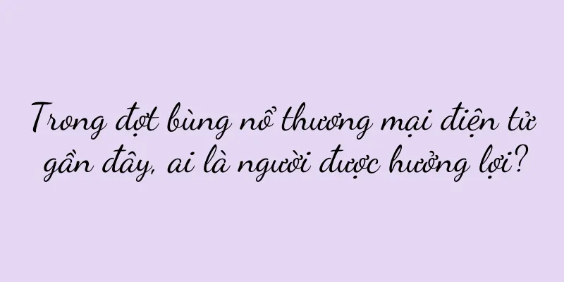 Trong đợt bùng nổ thương mại điện tử gần đây, ai là người được hưởng lợi?