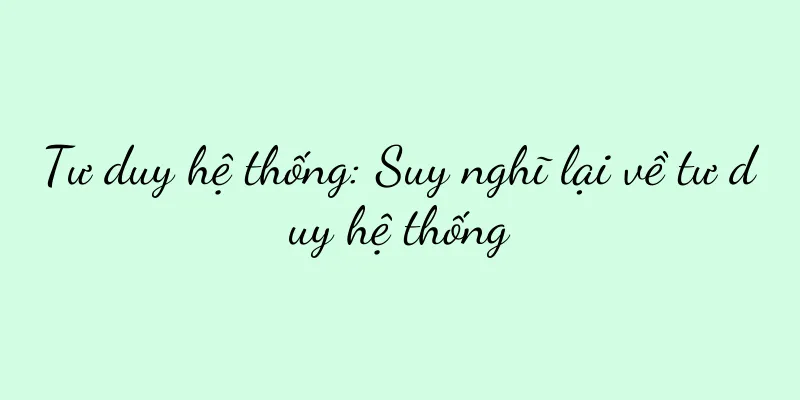 Tư duy hệ thống: Suy nghĩ lại về tư duy hệ thống