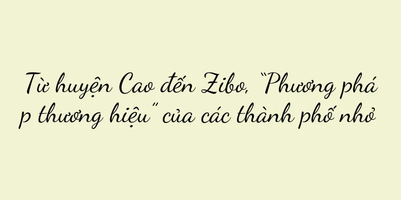 Từ huyện Cao đến Zibo, “Phương pháp thương hiệu” của các thành phố nhỏ