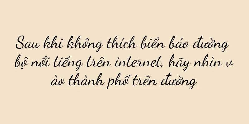 Sau khi không thích biển báo đường bộ nổi tiếng trên internet, hãy nhìn vào thành phố trên đường