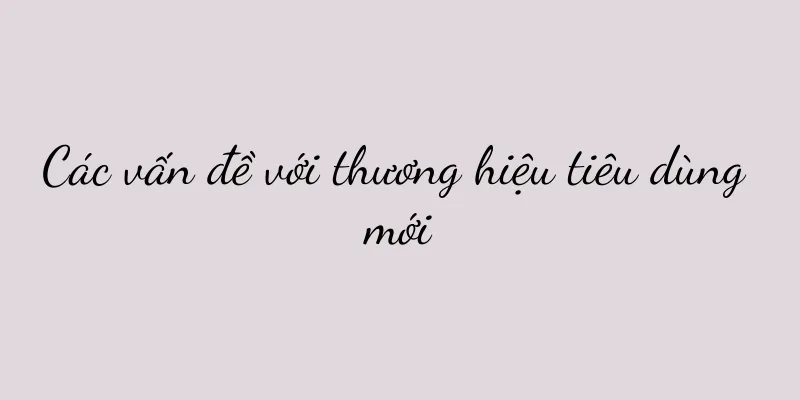 Các vấn đề với thương hiệu tiêu dùng mới