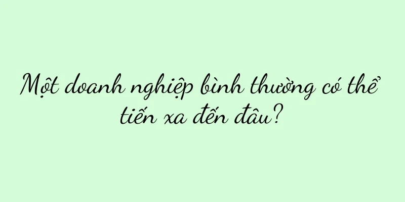 Một doanh nghiệp bình thường có thể tiến xa đến đâu?