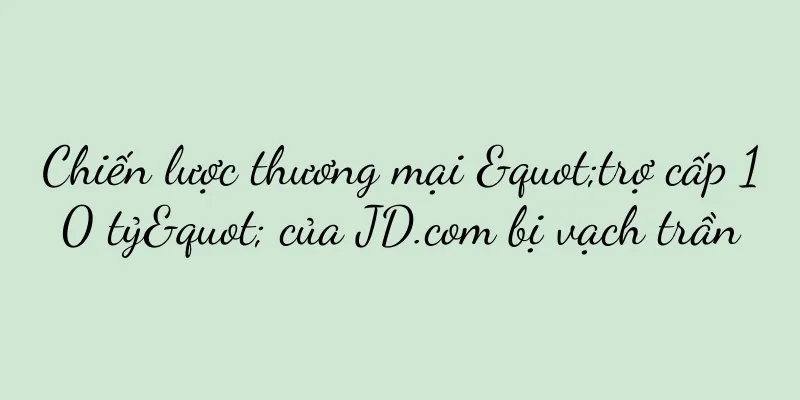 Chiến lược thương mại "trợ cấp 10 tỷ" của JD.com bị vạch trần