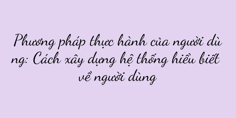 Phương pháp thực hành của người dùng: Cách xây dựng hệ thống hiểu biết về người dùng