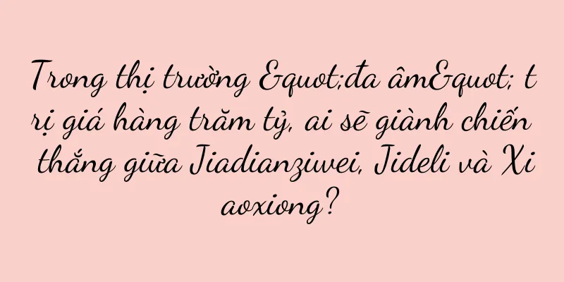 Trong thị trường "đa âm" trị giá hàng trăm tỷ, ai sẽ giành chiến thắng giữa Jiadianziwei, Jideli và Xiaoxiong?