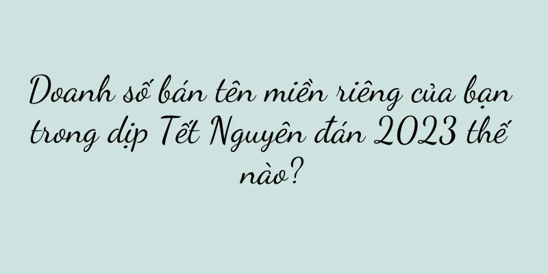 Doanh số bán tên miền riêng của bạn trong dịp Tết Nguyên đán 2023 thế nào?