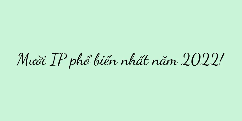 Mười IP phổ biến nhất năm 2022!