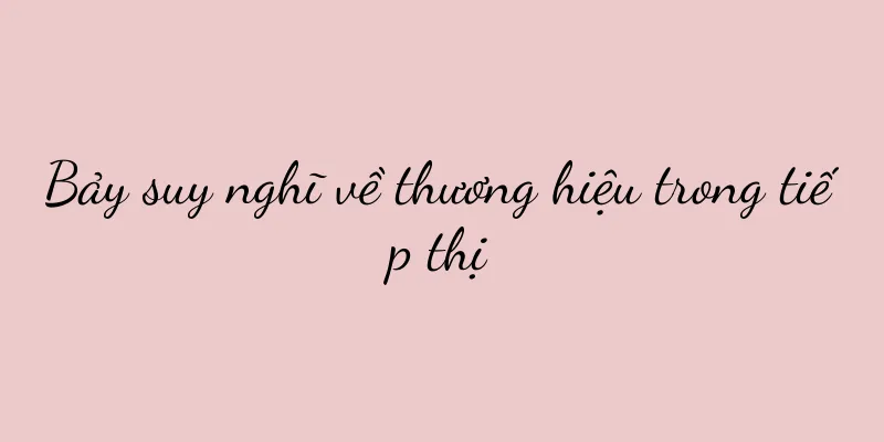 Bảy suy nghĩ về thương hiệu trong tiếp thị
