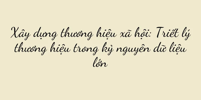Xây dựng thương hiệu xã hội: Triết lý thương hiệu trong kỷ nguyên dữ liệu lớn