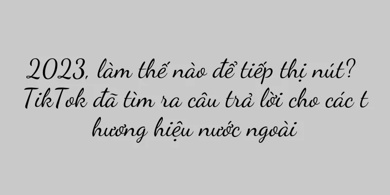 2023, làm thế nào để tiếp thị nút? TikTok đã tìm ra câu trả lời cho các thương hiệu nước ngoài
