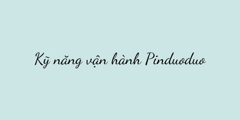 Kỹ năng vận hành Pinduoduo