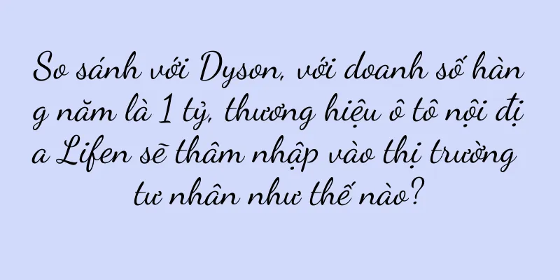 So sánh với Dyson, với doanh số hàng năm là 1 tỷ, thương hiệu ô tô nội địa Lifen sẽ thâm nhập vào thị trường tư nhân như thế nào?