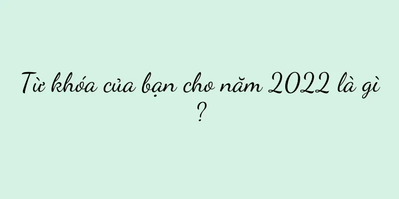 Từ khóa của bạn cho năm 2022 là gì?