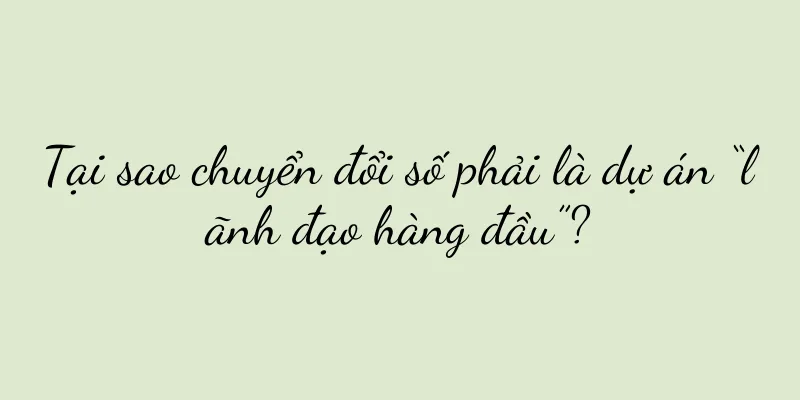 Tại sao chuyển đổi số phải là dự án “lãnh đạo hàng đầu”?