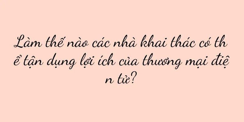 Làm thế nào các nhà khai thác có thể tận dụng lợi ích của thương mại điện tử?