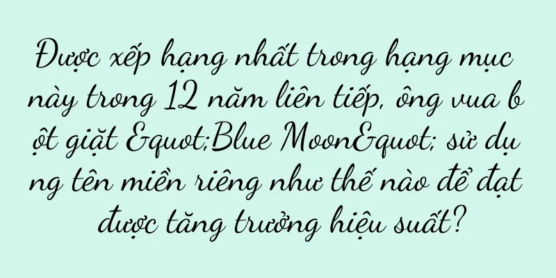 Được xếp hạng nhất trong hạng mục này trong 12 năm liên tiếp, ông vua bột giặt "Blue Moon" sử dụng tên miền riêng như thế nào để đạt được tăng trưởng hiệu suất?